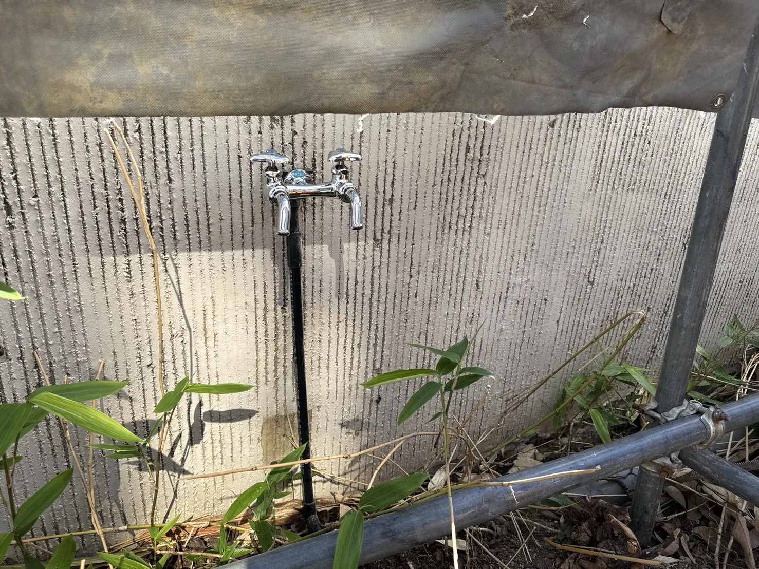 工事用仮設給水管、水栓設置 after
